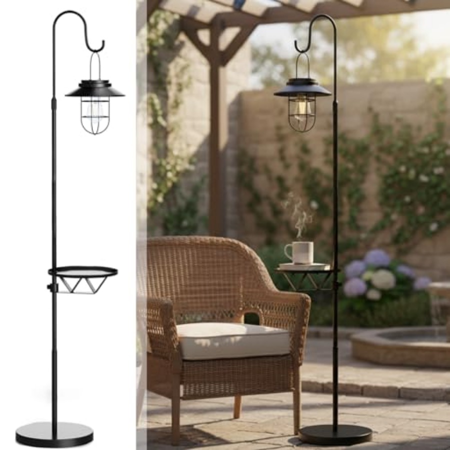 Outdoor Lighting Lamp - Солнечный напольный светильник со столиком, 60-дюймовый