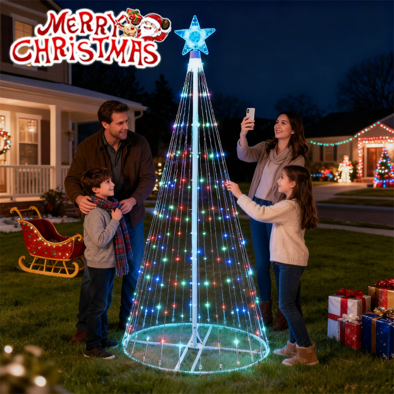 Outdoor Lighting Company - Светодиодные гирлянды с водопадом на солнечной