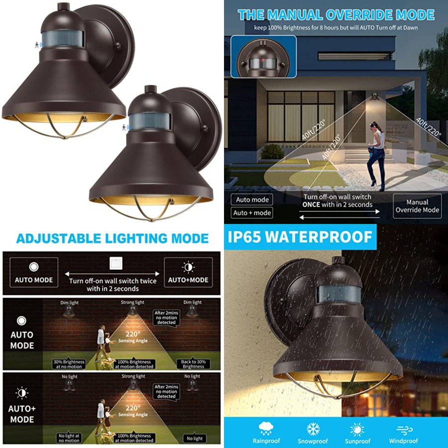 Solar Wall Sconce - Комплект из 2 уличных светодиодных настенных