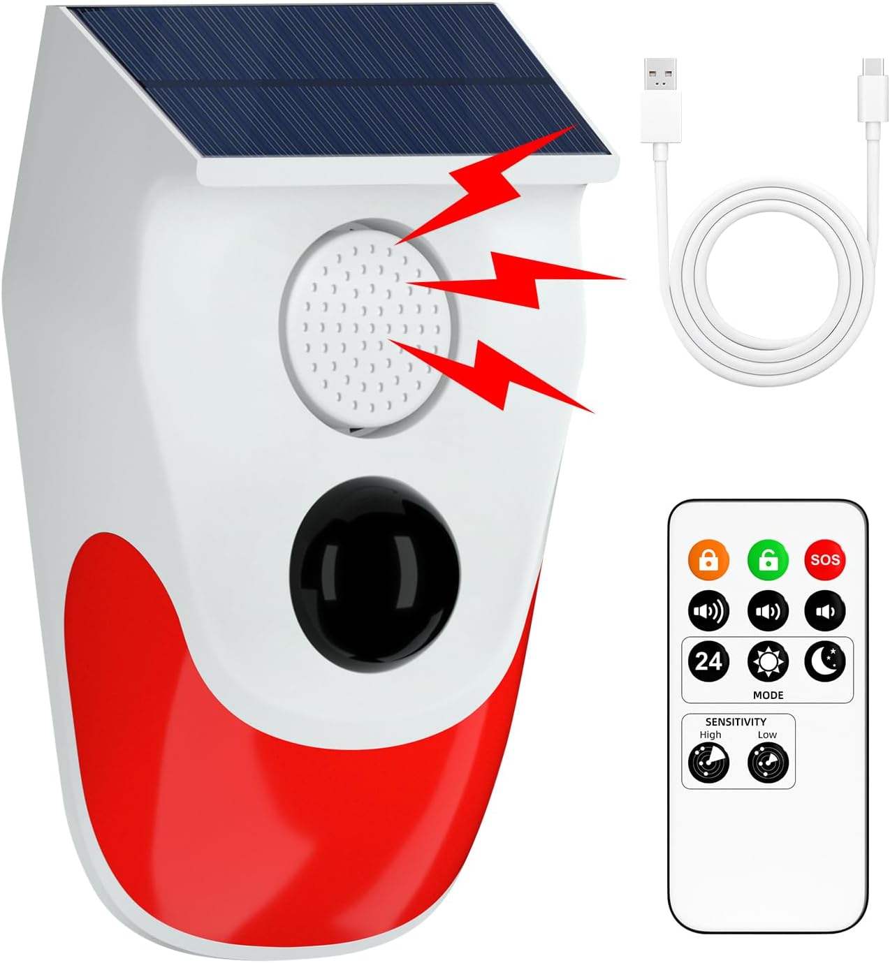 Solar Wall Sconce - Солнечный датчик движения, наружная сигнализация, регулируемая