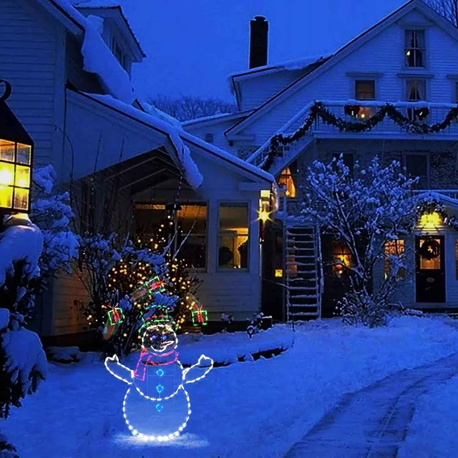 Анимированный снежный светильн – обзор и цена Outdoor Lighting On House