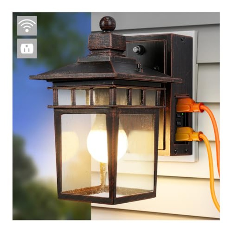 Уличный светильник с розеткой  – обзор и цена Solar Wall Sconce
