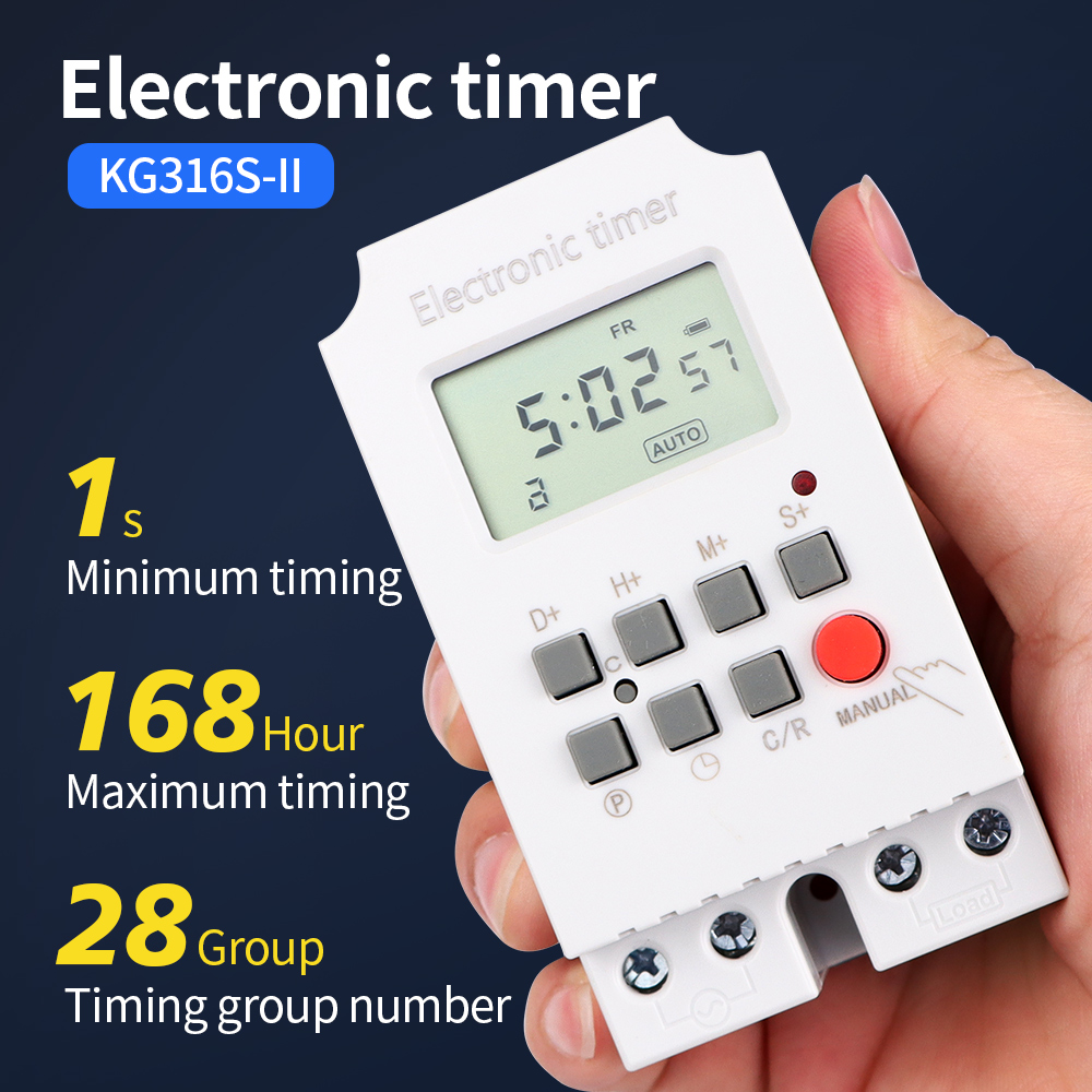 Цифровой таймер KG316S, 220 В  – обзор и цена Outdoor Lighting Timer Switch