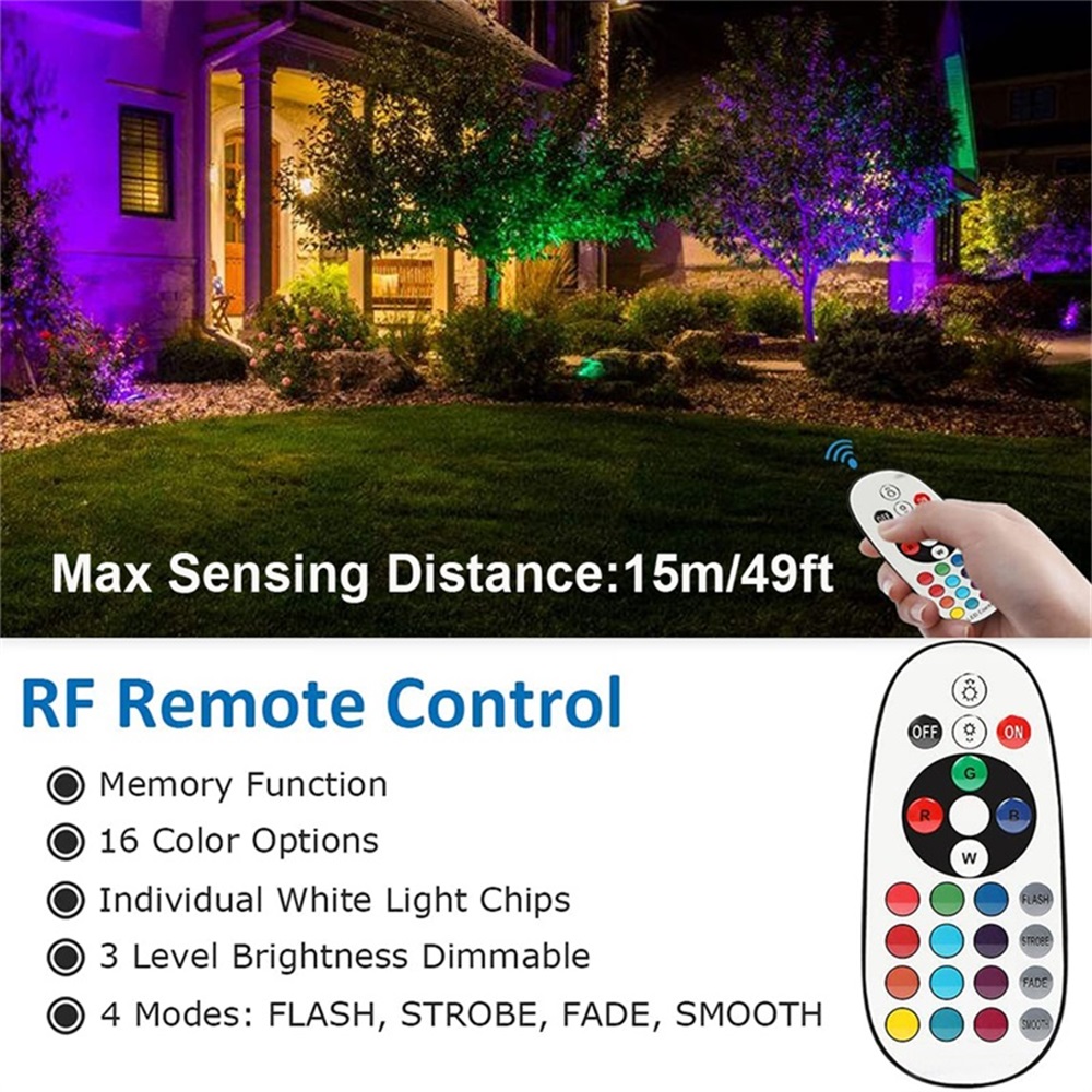 RGBW Ландшафтное освещение 10  – обзор и цена Outdoor Lighting Ip65