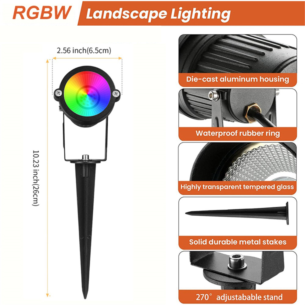 RGBW Ландшафтное освещение 10  – обзор и цена Outdoor Lighting Ip65