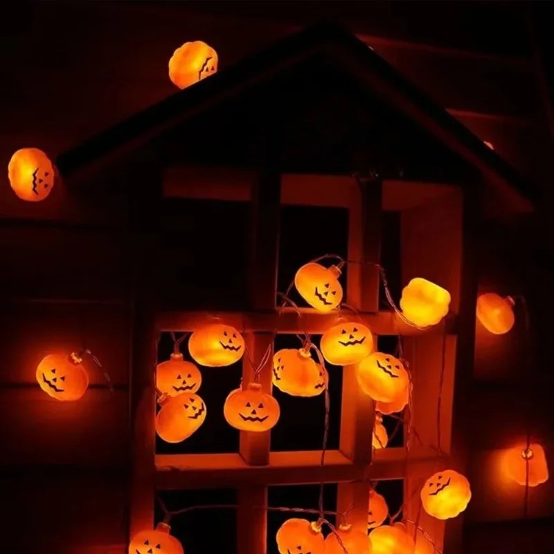 Гирлянда из тыквенных фонарико – обзор и цена Outdoor Lighting Battery